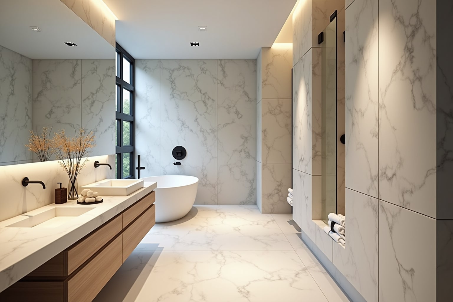 15 Ideen für Badezimmer mit Dusche und Badewanne